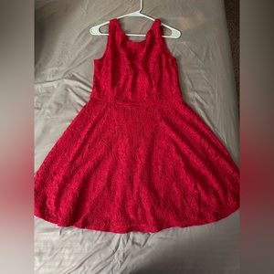 Lace red dress, size 13!